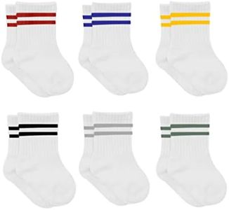 bistyle Baby Grip Ankle Socks 6 Pairs | Newborn Infant Toddlers Sock Organic Cotton | Kids Boys Girls Ankle