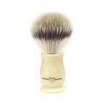 Edwin Jagger Chatsworth Imitation Ivory Shaving Brush (Synthetic Silver Tip)