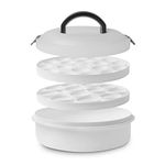 3-in-1 Plastic Cake Holder Container, Portable Pie Cupcake Carrier for Cakes, Pies, Cupcakes, Muffins Dessert Carrier