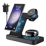 Wireless Charging Station for Samsung, Gcstnn 3 in 1 Fast Wireless Charger for Samsung Galaxy Watch 5/5 Pro/4/3/Active 2, für Samsung Galaxy S23/S23 Ultra/S23+/S22/S21/S20/Note20, Galaxy Buds Pro.