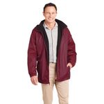 totes Mens Rain Jacket with Hood -Waterproof Rain Coat, Lightweight Storm Jacket, Burgundy, Large