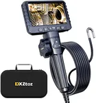 10FT Articulating Borescope, DXZtoz Inspection Camera with 0.33in Two-Way Steering Snake Camera, Waterproof 1080P Endoscope Camera with Light for Mechanics Electriction Wall Pipe Inspection