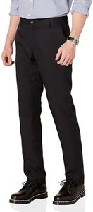 Amazon Essentials Men's Slim-Fit Flat-Front Dress Pant, Black, 31W x 30L