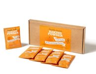 Baking Powder Natural Orange & Vanilla Flavour Infused | Non-Artificial Food Colouring | Box of 5x 20g Sachets