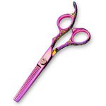 Saki Shears Kohana Thinning Shears for Professionals - Pink - Japanese Steel 440C - Pink Texturizing Scissors for Hairdressers (Thinning Shears)