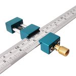 Triden Woodworking Ruler Stop Block Precision Ruler Stop Fence Used for Measurement Transfer, Depth Gauge(Ruler not Included)