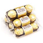 Ferrero Rocher Chocolate Pralines Treat Pack 3 Pieces-6 Pack Pouch, 6 X 37 G,148 Grams