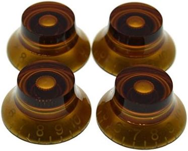 Dopro 4pcs USA(Imperial) LP Guitar Bell Knobs 24 Fine Splines Top Hat Knobs for Gibson Les Paul with CTS Pots Amber