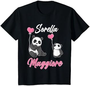 Bambino Big Sister Ragazza Regali Sarò Una Sorella Maggiore Panda Maglietta