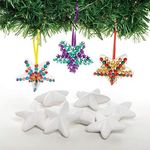 Baker Ross EX5532 Polystyrene Stars Value Pack-Pack of 15, Perfect for Children to Paint, Assorted