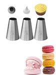 1A Piping Nozzle,Large 1A Piping Tip for Cake Decorating,Round Nozzle for Macarons,3 Pcs