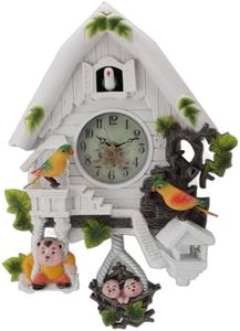 Cuckoo Clock for Wall, Cuckoo Bird Clock That Sings On Hour, Classic European Style Cute Cuckoo Sound Clock Suitable for Bedroom Living Room School