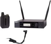 Shure GLXD14R+/B98 Dual Band Pro Digital Wireless Microphone System for Brass, Woodwinds, Percussion - 12-Hour Battery Life, 100 ft Range | Clip-on Instrument Mic, Single Channel Rack Mount Receiver