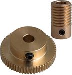 Yibuy 0.5 Modulus Brass Gear Shaft with 60 Teeth Gear Wheel DIY Accessory