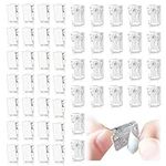 BLMHTWO 50 Pieces Command Clips, Command Hook Command Strip Hook Sticky Clips White Small Command Strips Self Adhesive Clips for Home Office Classroom Poster Photo File Hanging
