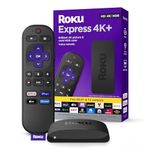 Roku Express 4K+ 2021 | Streaming Media Player HD/4K/HDR with Smooth Wireless Streaming and Roku Voice Remote with TV Controls, includes Premium HDMI?Cable