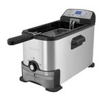 Kalorik 3.2 Quart Digital Deep Fryer with Oil Filtration, in Stainless Steel (FT 44247 BK)