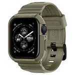 Spigen Nylon Rugged Armor Pro Case & Strap For Apple Watch Series 9/8/7 (45Mm) | Series Se2/6/SE/5/4 (44mm) - Vintage Khaki (Watch Not Included)