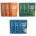Green Gainz Roasted Edamame Assorted (Sea Salt, Masala,Cheese) (9 packs - 100gm Each) | 100% Veg High Protein Snack | No Added Sugar | Non-GMO | Rich in Fiber | No Gluten