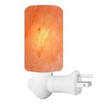 Pride of India Crystal Salt Night Lamp in Cylinder Shape - Made w/Naturally Occurring Himalayan Pink Salt– Home Décor – Handcrafted – Elevates Mood/Brightens Space – Better Air Quality