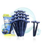 LetsShave Pro 2 Plus Disposable Shaving Razor For Men, Pack of 16 + 4 Free, Stainless Steel Shaving Blade Made In South Korea, Open Flow Twin Razor Blade With Pivot Head and Safety Cap | Manual Shaving Razor for Men