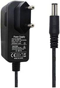 Adaptador de CA a CC 5 V 2 A, Conector de 5,5 mm x 2,1 mm para cámara CCTV LED String