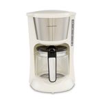 Morphy Richards Equip Filter Coffee Machine, Pour Over Technology, 10 Cup Capacity, Fast Brew, Anti Drip, Easy Clean Reusable Filter, Keep Warm, Aroma Blender, Cream and Stainless Steel,162504
