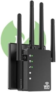 WiFi Extender Signal Booster for Home, WiFi Extender, Long Range up to 12880 Sq Ft and 105 Devices, Internet Extender WiFi Booster, WiFi Repeater with Ethernet Port, Signal Booster(Black)