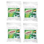 Libman Tornado Spin Mop Refills-Case of 4-Microfiber Head, Easy to Replace, Machine Washable, Green & White, (Pack of 4)