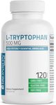 L-TRYPTOPHAN 500 MG HIGH POTENCY ESSENTIAL AMINO ACID SUPPORTS RELAXATION & POSITIVE MOOD SUPPORT NON-GMO, 120 CAPSULES