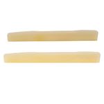 Musiclily Pro 73.66mm Compensated Acoustic Guitar Unbleached Bone Saddle for 6-String Martin Style(Set of 2)