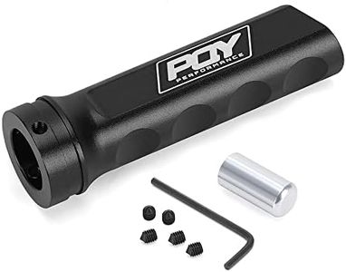 PQY Aluminum Handbrake Cover Hand Brake Sleeve Handle Protector Universal Black