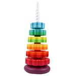 Spinning Toy – Premium Stacking Toy for Kids - One Year Old Stacking Toys – Strong ABS Plastic – Rainbow Spinning Wheel Toy – Fun and Engaging Brain Development Toys for Kids