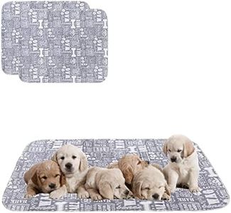 Morezi 2 Pezzi Riutilizzabili addestramento Tappetini per Cani Antiscivolo Impermeabili Lavabili con Tappetino per Proteggere Pavimenti Auto Casse-Lettere grigie-L