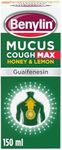 Benylin Mucus Cough Max Honey and Lemon Flavour (1x 150ml), 100 mg/5 ml Cough Syrup, Reduces Cough Intensity, For Deep Penetrating Relief, Cough Medicine for Adults