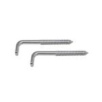 Viking Mild Steel L Shape Rack Bolt (Geyser) length 100mm (4″) Height 25mm (1’’) -Thread Size 10mm (⅜’’) with Finish of Zinc Plated-Silver-(Pack of 2) (For Hanging Geyser)