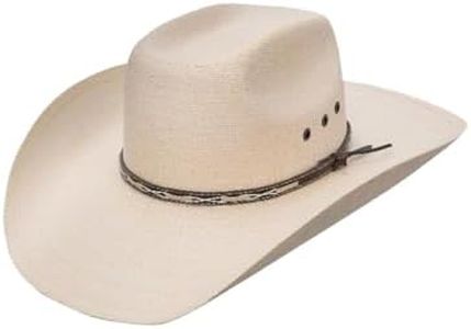 Stetson And Dobbs Hats SSSQRE-7940 Square,Eyelets, Reg Oval Cowboy Hat, Natural - 7.5/L