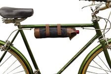 Repurposed Denim Bicycle Wine Caddy (Wine Carrier) Handmade by Hide & Drink