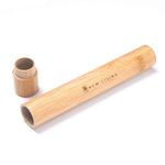 Bamboo Toothbrush Holder | Bamboo Carry Case | Biodegrade Eco Product | 21cm Natural Product, Light Brown, Chinese