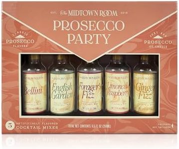 Midtown Room Prosecco Party 5pk – Premium cocktail kit & drink mixers for cocktails with Flavor Variety – Gift-Ready cocktail set