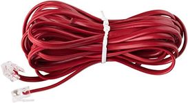 Telephone Cords for Landline Phones - Phone Cords for Landline Phones to Wall Jack - Superb Sound Quality + Sturdy Materials - Crimson Red - Compatible with Devices RJ11 Phone Jack (25ft Phone Cord)