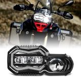 LED Headlight High Low Beam with DRL LED Headlamp Assembly Compatible with BMW F800GS F800GS Adventure F700GS F650GS