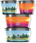 HYDAWAY Collapsible Insulated Camp Bowl | 4-Pack | 1-Quart, 1.5-Cup, Metolius & Mojave