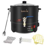 Leerie 8Qts /16Lbs Wax Melter for Candle Making, L8 Large Electric Wax Melting Pot of Wax, Soy Wax Business Home Candle Making Kit with Heating Core Brass Spout & Temp Control（CA-110V）