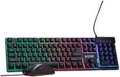 Skytech Gaming Classic RGB Gaming Mouse & Keyboard Combo, Customizable Chroma RGB Lighting, Max 6200 DPI & 104 Keys USB Wired Mouse & Keyboard, Ergonmic Comfortable Feel Design, Color Black