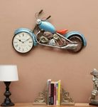 RHD Bike Time Metal Abstract/Wall Sculpture/Wall Hanging/Wall Art Multicolor for Home Decoration/Living Room/Office/Cafe (Turquoise)(28X2X18 IN)