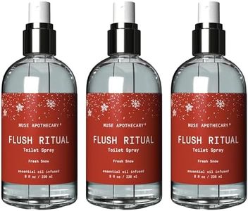 Muse Apothecary Flush Ritual - Aromatic & Refreshing Toilet Spray, Use Before You Go, 8 oz, Infused with Natural Essential Oils - Fresh Snow, Pack of 3