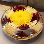 UM Creaciones Urli Glass Crystal Bowl for Floating Flowers and T-Light Candles Home, Office and Table Décor Decoration 500 Milliliters - 500 Ml