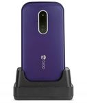 Doro 6620 Unlocked 3G Clamshell Big Button Mobile Phone for Seniors with 2.8" Screen, SOS Button with GPS, Talking Keys and Charging Cradle Included (Purple) [UK and Irish Version]