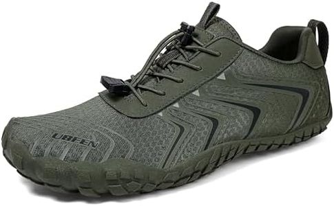 UBFEN Water Shoes Aqua Swim Shoes Mens Womens Beach Sports Quick Dry Barefoot for Boating Fishing Diving Surfing Z3 Green Color Size US 17 Women 15 Men